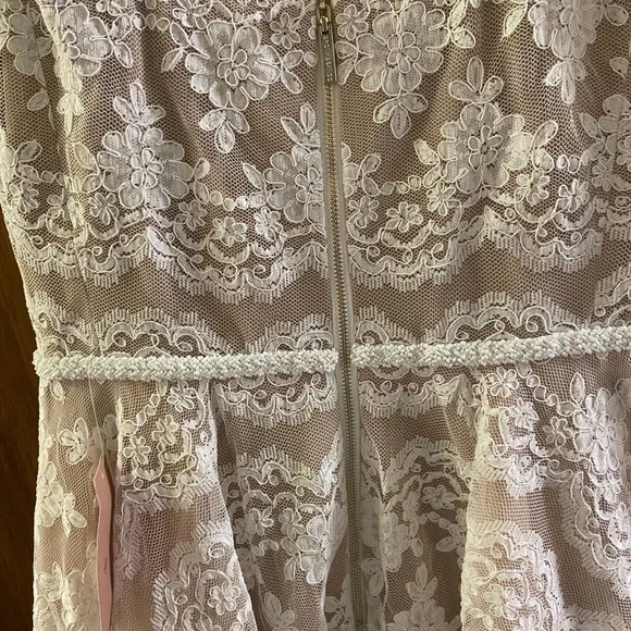 Anthropologie White Lace Midi Dress - Picture 9 of 16